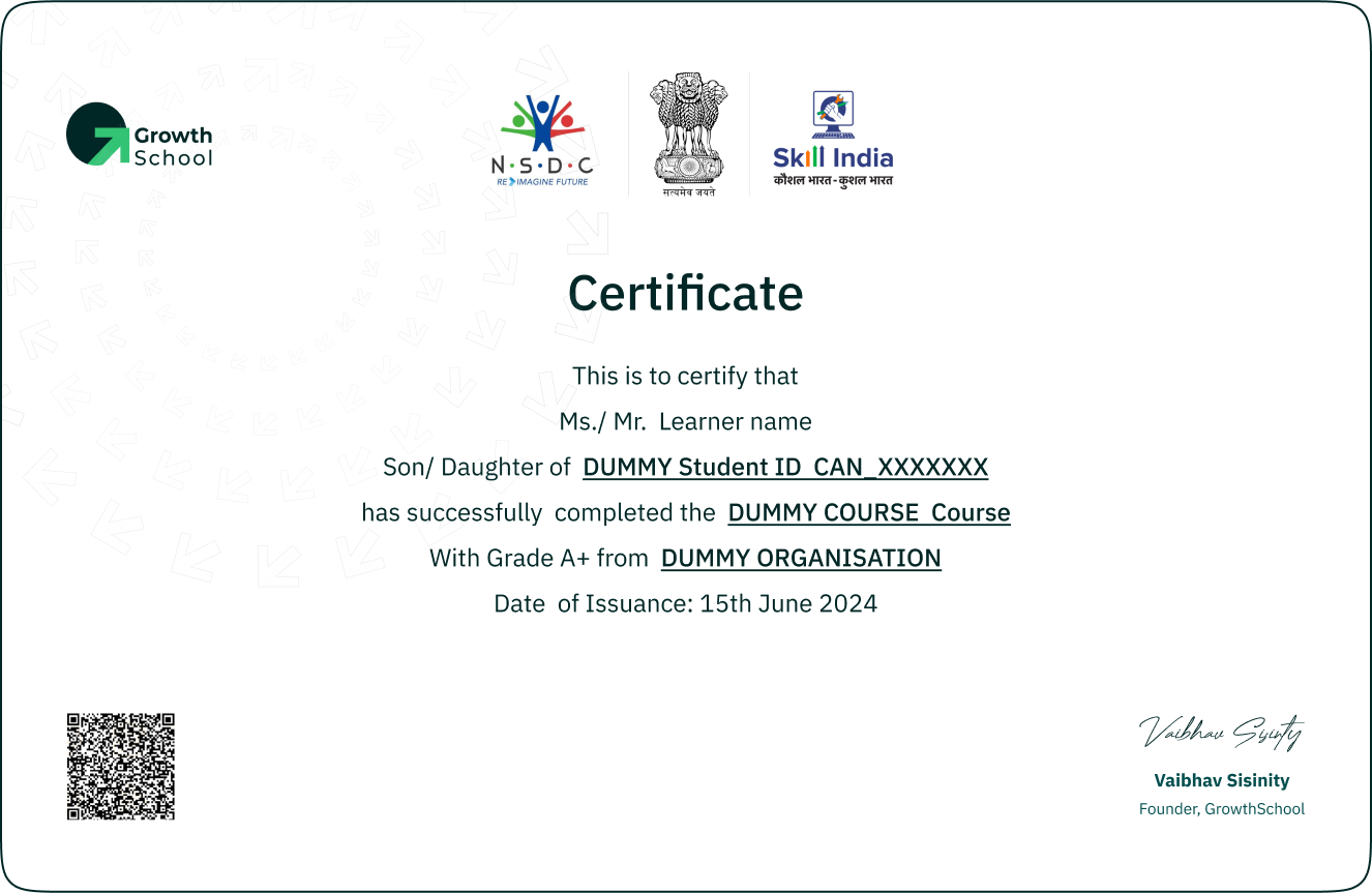 nsdc certificate